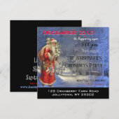 Santa is op weg naar zijn kerstfeest kaart (Voorkant / Achterkant)