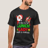 Santa Is Watching Be Nice To  Lunch Lady Xmas Paja T-shirt (Voorkant)