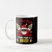 Santa It's The Most Wonderful Time For A Beer Funn Koffiemok (Links)