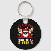 Santa It's The Most Wonderful Time For A Beer Funn Sleutelhanger (Voorkant)