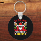 Santa It's The Most Wonderful Time For A Beer Funn Sleutelhanger (Voorkant)