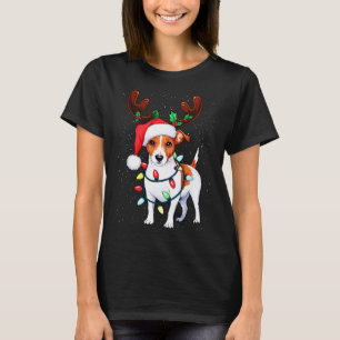 Santa Jack Russell: Prachtige rendierlichtChristm T-shirt