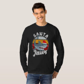 Santa Jaws Christmas Shark Claus Xmas PJs Anglers T-shirt (Voorkant volledig)