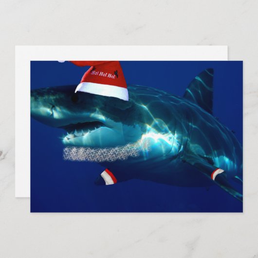 Santa Jaws Feestdagenkaart (Voorkant / Achterkant)