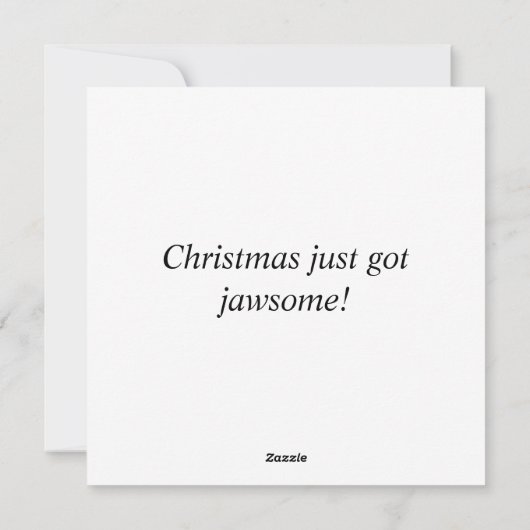 Santa Jaws Feestdagenkaart (Achterkant)