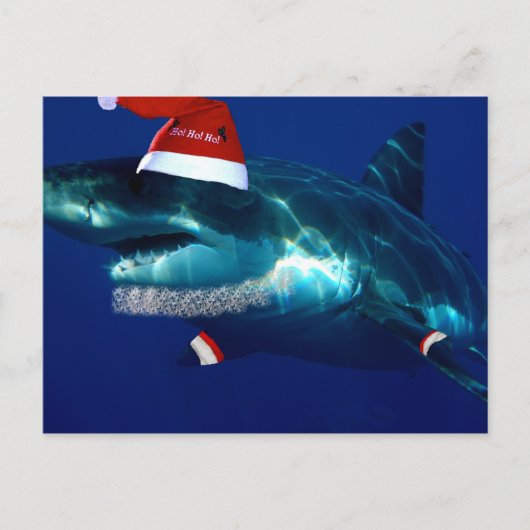 Santa Jaws Feestdagenkaart (Voorkant)
