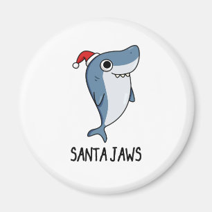 Santa Jaws Funny Shark Kerstmis Magneet