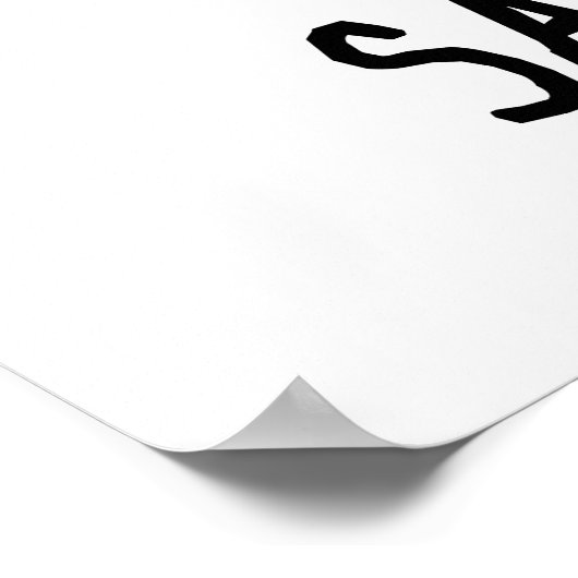 Santa Jaws Funny Shark Kerstmis Poster (Hoek)