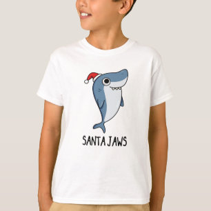 Santa Jaws Funny Shark Kerstmis T-shirt