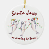 Santa Jaws Keramisch Ornament (Voorkant)