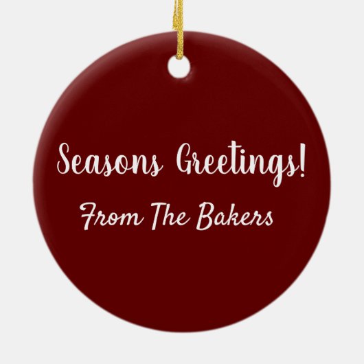 Santa Jaws Keramisch Ornament (Achterkant)