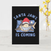 Santa Jaws komt eraan Kaart (Gele Bloem)