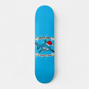 SANTA JAWS KOMT NAAR TOWN grappige kersthaai Persoonlijk Skateboard