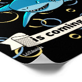 SANTA JAWS KOMT NAAR TOWN grappige kersthaai Poster (Hoek)