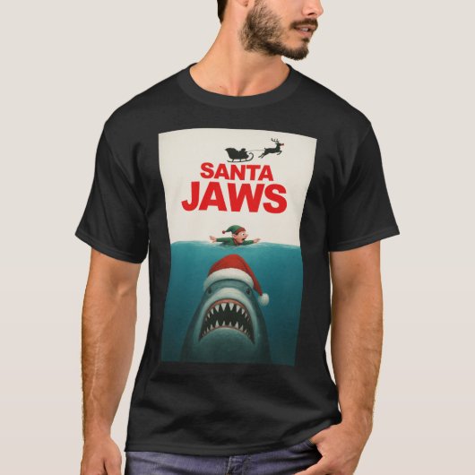 Santa Jaws meisje cadeau cadeau T-shirt (Voorkant)