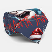 Santa Jaws Pun Quote Kerstmis Haartencarton Kunst Stropdas (Opgerold)