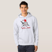 Santa Jaws Shark Kerstmis Hoodie (Voorkant volledig)