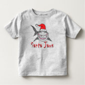Santa Jaws Shark Kerstmis Kinder Shirts (Voorkant)