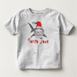 Santa Jaws Shark Kerstmis Kinder Shirts