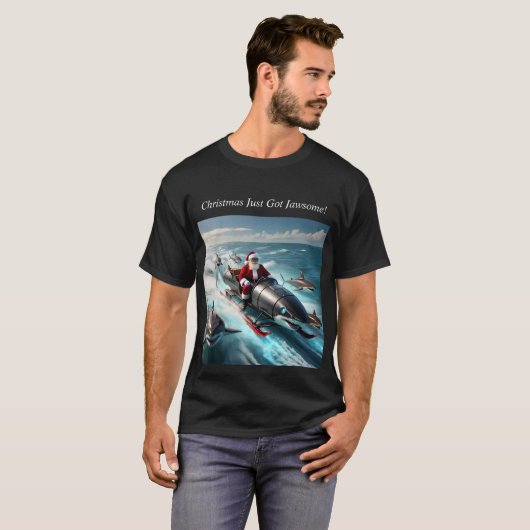 Santa Jaws T-shirt (Voorkant volledig)