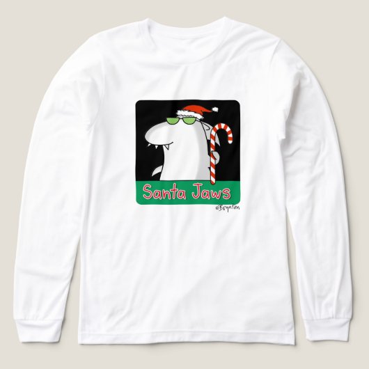 Santa Jaws Tri-Blend Shirt (Voorkant)