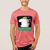 Santa Jaws Tri-Blend Shirt (Voorkant)