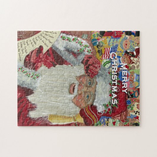 Santa Jigsaw Puzzle "Controle Het Twee keer" 252 s Legpuzzel (Horizontaal)
