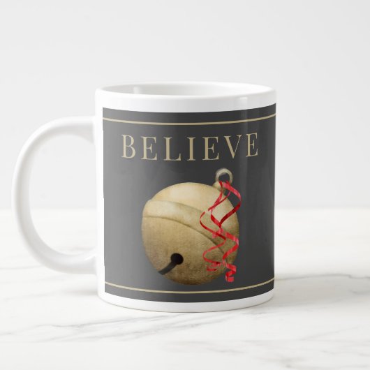 Santa JINGLE BELL, GELOOF Typografie Grote Koffiekop (Links)
