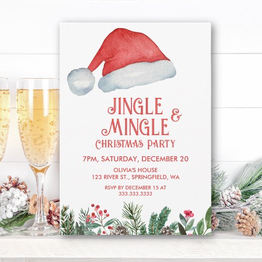 Santa Jingle & Mingle Fun Friends Kerstfeest Kaart
