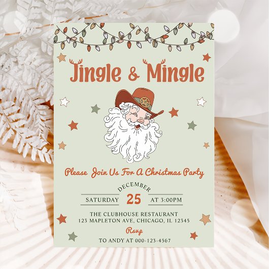 Santa Jingle & Mingle Kerstfeest Kaart