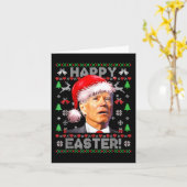 Santa Joe Biden Gelukkig Pasen Lelijke Kerstmis 1 Kaart (Gele Bloem)