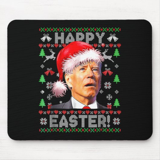 Santa Joe Biden Gelukkig Pasen Lelijke Kerstmis 1 Muismat (Voorkant)