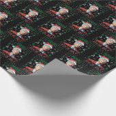 Santa Joe Biden Happy 4 juli Ugly Kerstmis Cadeaupapier (Hoek)