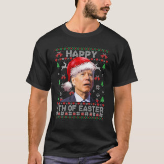 Santa Joe Biden Happy 4e paasfeest Ugly T-shirt