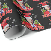 Santa Joe Biden Happy 4th of July Funny Christmas Cadeaupapier (Rol Hoek)