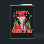 Santa Joe Biden Happy 4th of July Funny Christmas Feestdagen Kaart<br><div class="desc">Santa Joe Biden Happy 4th of July Ugly Christmas vakantie kaart is schattig ontwerp voor mannen,  vrouwen,  vader,  moeder,  kinder,  meisjes,  jongens die houdt van grappige Biden santa claus op Kerstmis,  Verjaardag,  Nieuwjaar, </div>