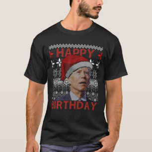 Santa Joe Biden Happy Birthday verwarde schimmelig T-shirt