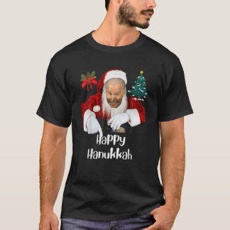Santa Joe Biden Happy Hanukkah-Kerstmis Funny T-shirt