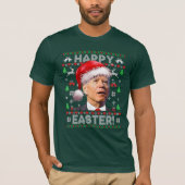 Santa Joe Biden Happy Paast Ugly Kerstmis T-shirt (Voorkant)