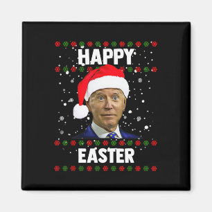 Santa Joe Biden Happy Paast Ugly met Kerstmis Magneet