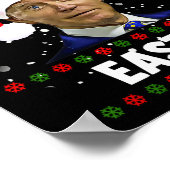 Santa Joe Biden Happy Paast Ugly met Kerstmis Poster (Hoek)