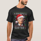 Santa Joe Biden Happy Paast Ugly met Kerstmis T-shirt (Voorkant)