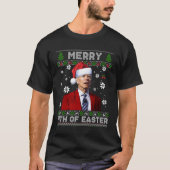 Santa Joe Biden Merry 4th of Easter Ugly Kerstmis T-shirt (Voorkant)