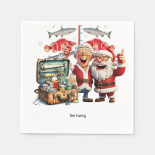 Santa Joins Vist fans voor Kerstmis Cheer! Servet