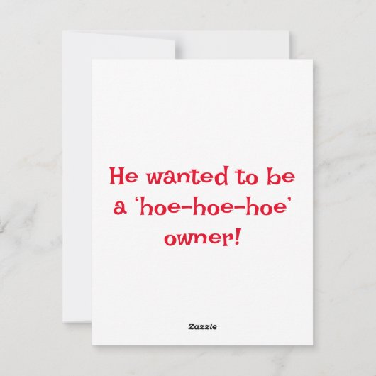 Santa Jokes Feestdagenkaart (Achterkant)