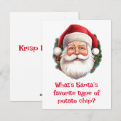 Santa Jokes Feestdagenkaart (Voorkant / Achterkant)