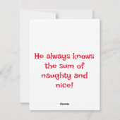 Santa Jokes Feestdagenkaart (Achterkant)