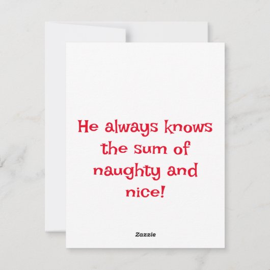 Santa Jokes Feestdagenkaart (Achterkant)