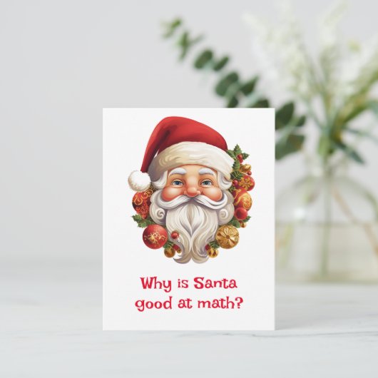 Santa Jokes Feestdagenkaart (Staand voorkant)