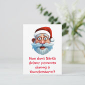 Santa Jokes Feestdagenkaart (Staand voorkant)